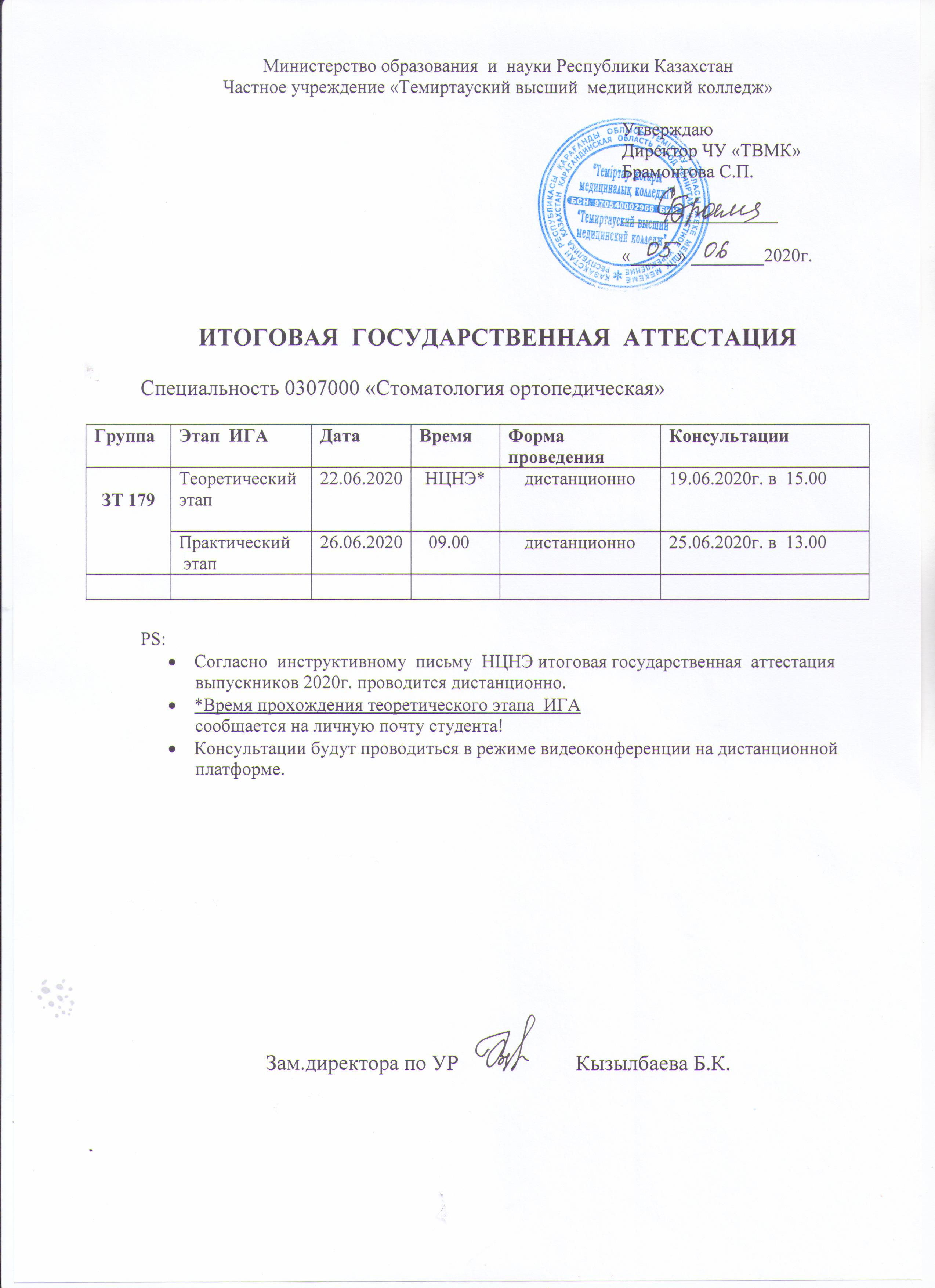 Расписание экзаменов приказ министерства